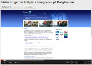 youtube videoen af boliglåns beregneren